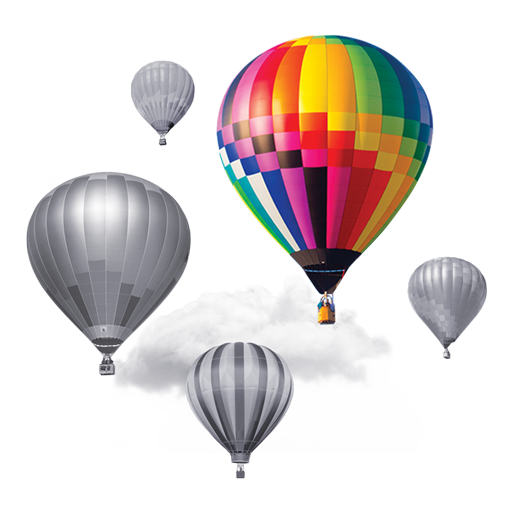 One air balloon stands out from the rest